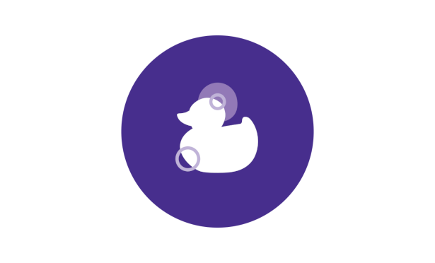 Johnson’s® baby bedtime routine warm bath duck icon